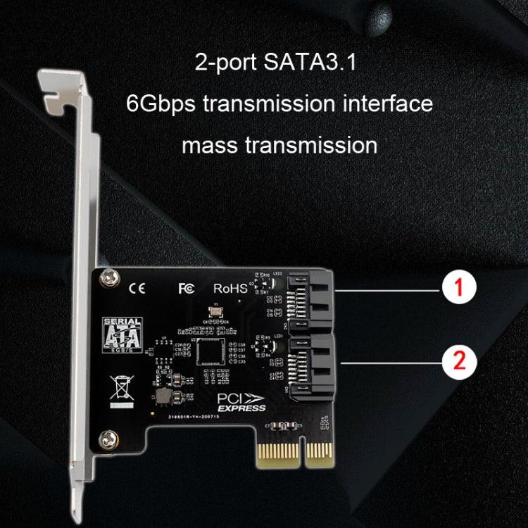 การ์ดขยาย PCIE 2 พอร์ต SATA 3.0 6Gbps สำหรับเคสคอมพิวเตอร์เดสก์ท็อป