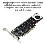 อะแดปเตอร์ขยาย PCI-E X16 เป็น M.2 M-key NVME X4 SSD RAID Array รองรับ 2242/2260/2280/22110, PH44Plus
