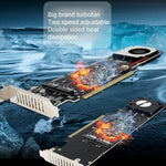 อะแดปเตอร์ขยาย PCI-E X16 เป็น M.2 M-key NVME X4 SSD RAID Array รองรับ 2242/2260/2280/22110, PH44Plus