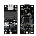 กล่องฮาร์ดดิสก์ M.2 NVME การ์ดถ่ายโอน ชิป RTL9210B Type-C / USB-C USB3.1 Gen2 10Gbps