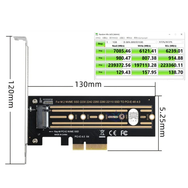 การ์ดขยาย M.2 Riser 2 ชิ้น NVMe SSD เป็น PCI-E X4 4.0 GEN4