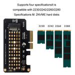 การ์ดถ่ายโอน NVME 5 ชิ้น M.2 เป็น PCIE3.0/4.0 ความเร็วเต็ม X4 การ์ดขยาย แบบเต็มความสูงและครึ่งความสูง