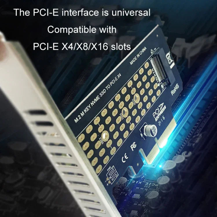 การ์ดถ่ายโอน NVME 5 ชิ้น M.2 เป็น PCIE3.0/4.0 ความเร็วเต็ม X4 การ์ดขยาย แบบเต็มความสูงและครึ่งความสูง