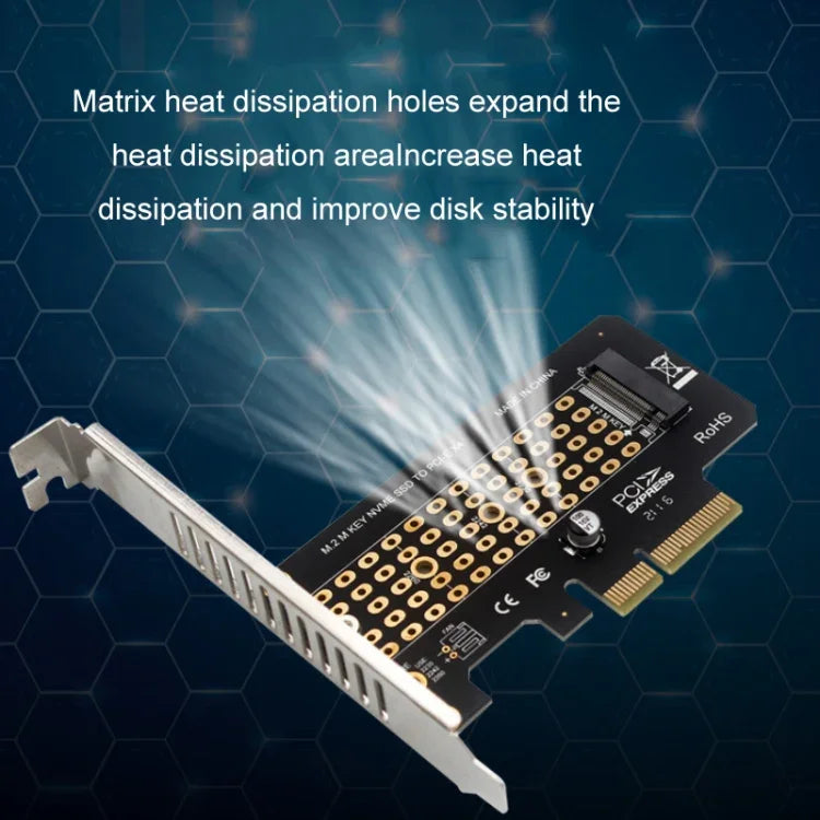 การ์ดถ่ายโอน NVME 5 ชิ้น M.2 เป็น PCIE3.0/4.0 ความเร็วเต็ม X4 การ์ดขยาย แบบเต็มความสูงและครึ่งความสูง