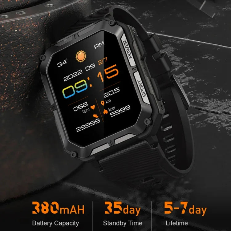 นาฬิกากีฬาอัจฉริยะ C20 Pro 1.83 นิ้ว กันน้ำ IP68 รองรับการโทรบลูทูธ ทนทานสามชั้น