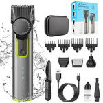 เครื่องโกนหนวดสำหรับผู้ชายอเนกประสงค์กันน้ำ IPX5 4 ใน 1 พร้อมเครื่องตัดขนจมูก ชาร์จ USB, รุ่น 677 4 ใน 1