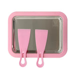 เครื่องทำโยเกิร์ตทอดขนาดเล็กสำหรับใช้ในครัวเรือน เด็ก DIY ถาดน้ำแข็งทอด, สแตนเลสสีเขียว 26x21 ซม., สแตนเลสสีขาว 26x21 ซม., สแตนเลสสีชมพู 22.5x17.5 ซม., สแตนเลสสีขาว 22.5x17.5 ซม., อะลูมิเนียมอัลลอยสีขาว 22.5x17.5 ซม.