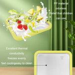 เครื่องทำโยเกิร์ตทอดขนาดเล็กสำหรับใช้ในครัวเรือน เด็ก DIY ถาดน้ำแข็งทอด, สแตนเลสสีเขียว 26x21 ซม., สแตนเลสสีขาว 26x21 ซม., สแตนเลสสีชมพู 22.5x17.5 ซม., สแตนเลสสีขาว 22.5x17.5 ซม., อะลูมิเนียมอัลลอยสีขาว 22.5x17.5 ซม.