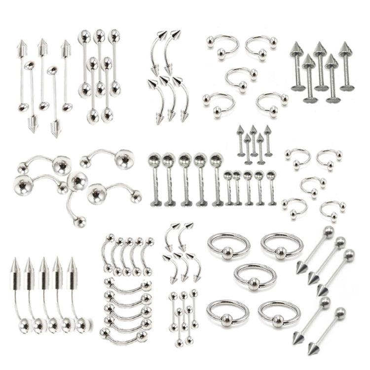 เครื่องประดับเจาะ 85 ชิ้น สแตนเลส สตั๊ดปาก สตั๊ดคิ้ว สตั๊ดจมูก
