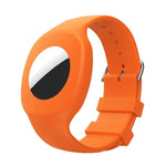 สายรัดนาฬิกาซิลิโคนสำหรับเด็กสำหรับ AirTag รุ่นที่ 2 / AirTag รุ่นที่ 1 พร้อมเคสป้องกัน