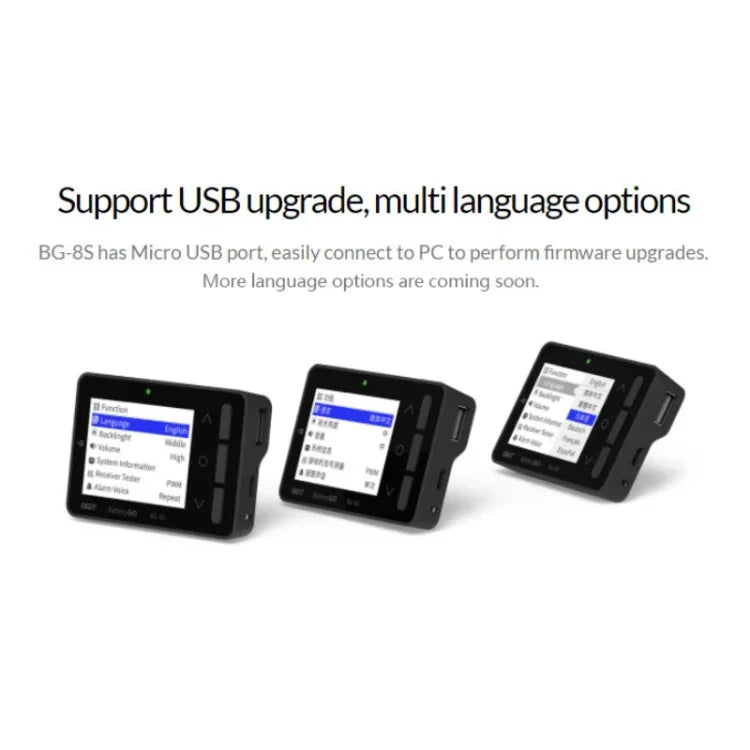 เครื่องวัดแบตเตอรี่ลิเธียมสำหรับเครื่องบินรุ่น ISDT 1-8S, ISDT BG-8S