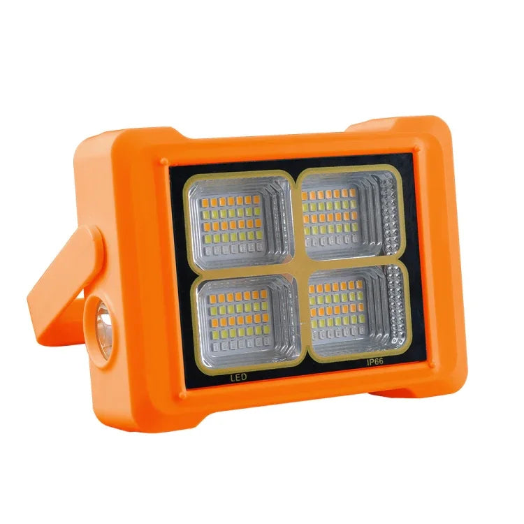 ไฟสปอร์ตไลท์พลังงานแสงอาทิตย์แบบพกพา ไฟฉายฉุกเฉิน 144 หลอด LED