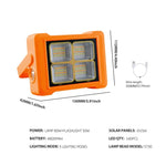 ไฟสปอร์ตไลท์พลังงานแสงอาทิตย์แบบพกพา ไฟฉายฉุกเฉิน 144 หลอด LED