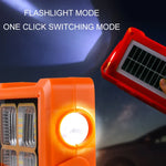 ไฟสปอร์ตไลท์พลังงานแสงอาทิตย์แบบพกพา ไฟฉายฉุกเฉิน 144 หลอด LED