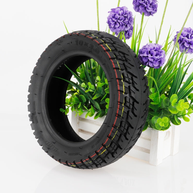 Ulip 10 x 3.0 ยางสกูตเตอร์ไฟฟ้าขนาด 10 นิ้วหนาแบบลุยทางวิบากไม่มียางในสำหรับ Dualtron Zero 10X, Kaabo Wolf Warrior, Kaabo Mantis 10, ไม่มีจุกลม, มีจุกลม