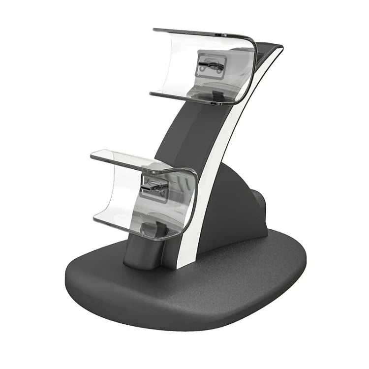 iplay HBP-253 สำหรับฐานชาร์จคู่จอยจับเกมไร้สาย PS5 พร้อมขาตั้ง, HBP-253 (สีขาว), HBP-253 (สีดำ)