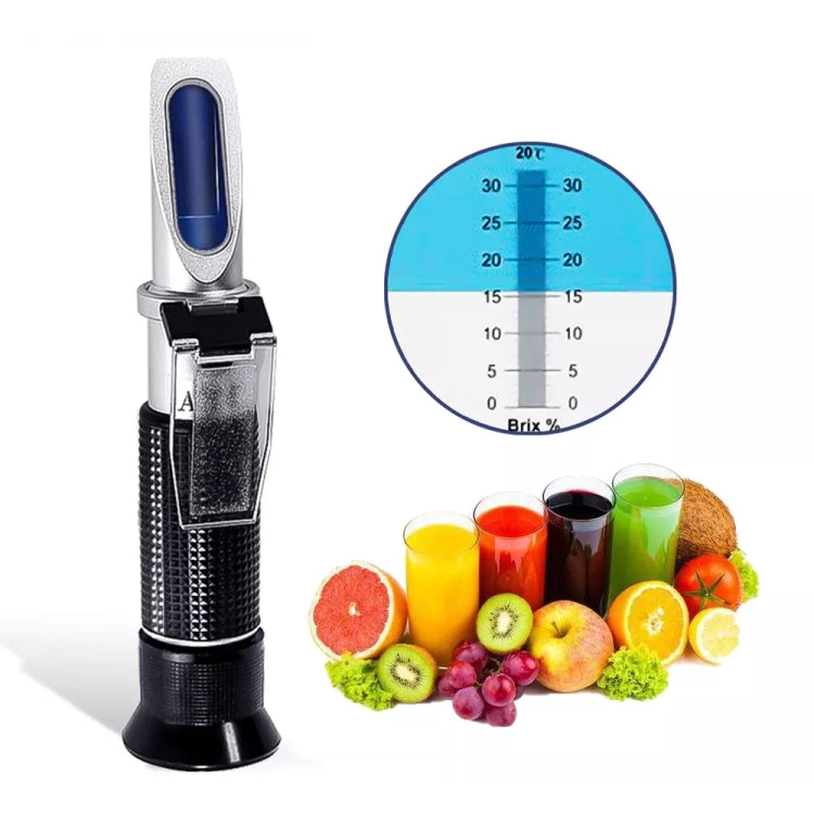 เครื่องวัดน้ำตาลผลไม้แบบมือถือ Refractometer Brix Tester ช่วงวัด 0-32, RF001BX พร้อมกล่องพลาสติก