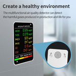 เครื่องตรวจวัดคุณภาพอากาศ PM2.5/PM10 เครื่องวัดคุณภาพอากาศในร่ม, เครื่องตรวจวัดคุณภาพอากาศ 6 in 1 สีขาว, เครื่องตรวจวัดคุณภาพอากาศ 6 in 1 สีดำ