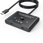 สวิตช์สองทาง 8K30 Type-C / USB-C ความเร็ว 10Gbps ตัวแยกสัญญาณ HD, KC-C201, C201 เครื่องเดียว