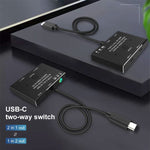 สวิตช์สองทาง 8K30 Type-C / USB-C ความเร็ว 10Gbps ตัวแยกสัญญาณ HD, KC-C201, C201 เครื่องเดียว