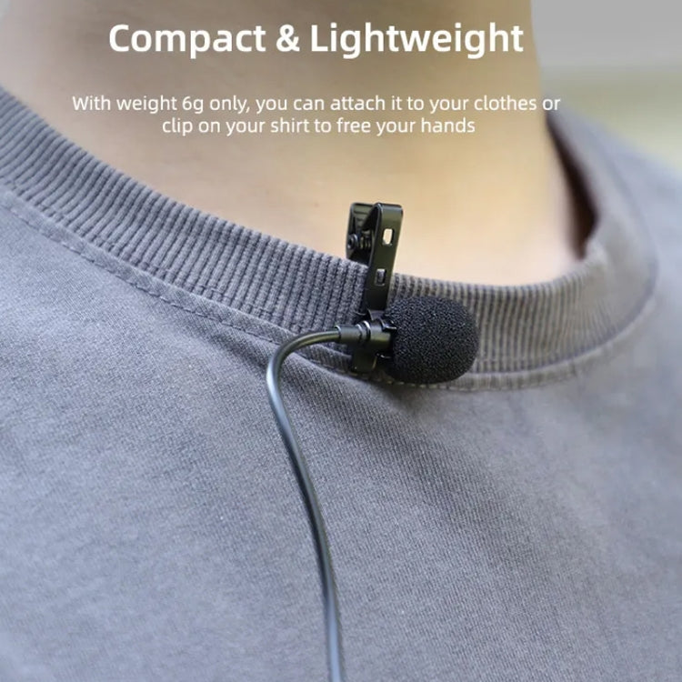 ไมโครโฟนคอเสื้อ Sunnylife MC490 สำหรับกล้องบันทึกภาพเคลื่อนไหว Wheat, สำหรับ DJI Action3/2, สำหรับ Insta360 ONE RS, สำหรับ Insta360 ONE X2/X3/1 inch 360 Edition