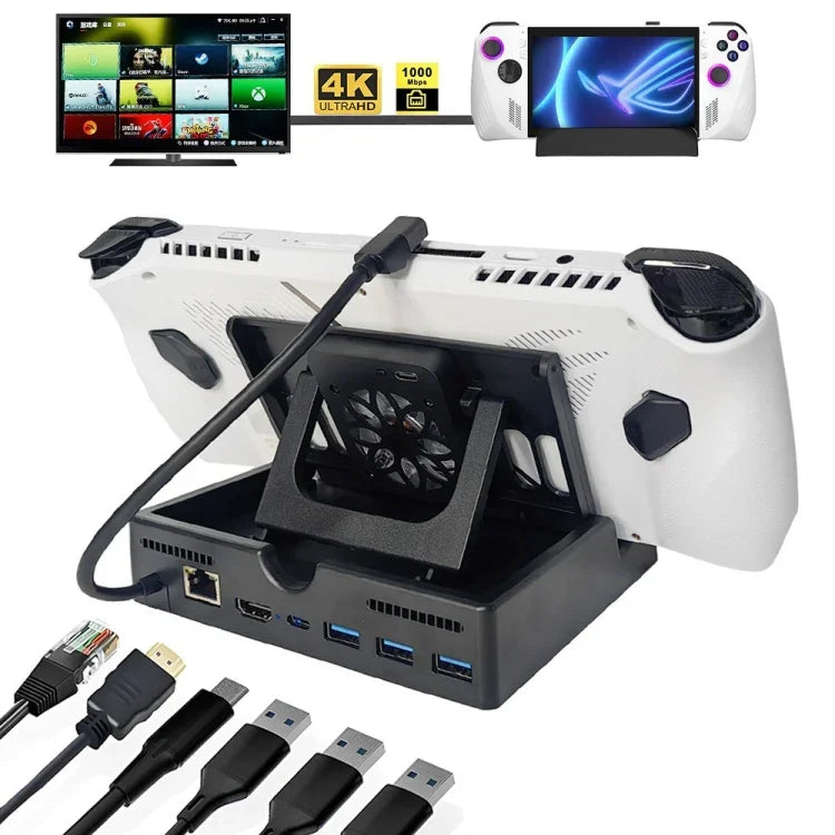 สำหรับฐานชาร์จ ROG ALLY สถานีเชื่อมต่อมัลติฟังก์ชัน 6-in-1 เวอร์ชัน