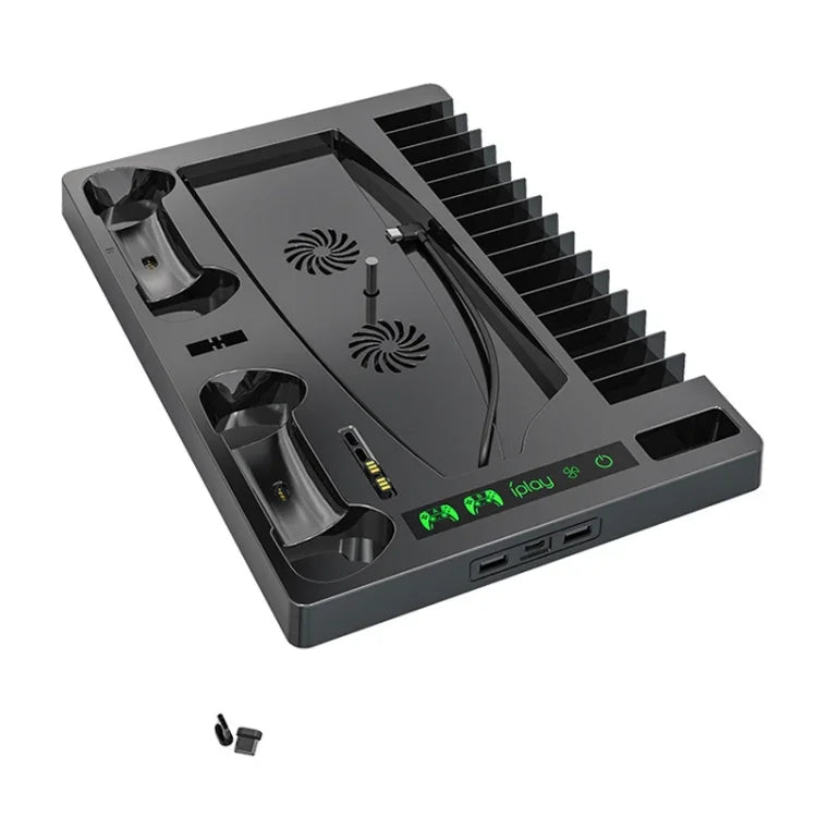 iplay สำหรับฐานพัดลมระบายความร้อนจอยจับเกม PS5 พร้อมที่วางแผ่นดิสก์, HBP-271