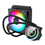 EVESKY พัดลมระบายความร้อน CPU แบบน้ำ RGB พร้อมฮีทซิงค์และเรเดียเตอร์ในตัว ขนาด 120 มม. สีสันสดใส, 120 มม. RGB, 240 มม., 360 มม.