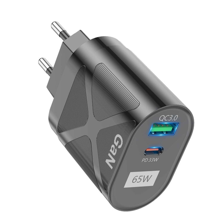 ที่ชาร์จเร็ว 65W GAN PD + QC3.0 สำหรับโทรศัพท์ โน้ตบุ๊ก คอมพิวเตอร์ หัวชาร์จอเนกประสงค์ ปลั๊ก EU สีดำ, ปลั๊ก UK สีดำ, ปลั๊ก US สีดำ, ปลั๊ก AU สีดำ, ปลั๊ก EU สีขาว, ปลั๊ก UK สีขาว, ปลั๊ก US สีขาว, ปลั๊ก AU สีขาว