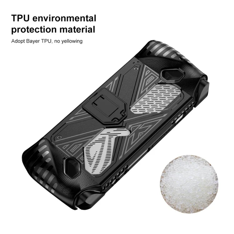 สำหรับเคสซอฟต์ TPU พร้อมขาตั้งเกมคอนโซล Asus ROG Ally, TPU สีดำ, TPU สีขาว