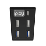iplay HBP-308 สำหรับ Sony PS5 5 in 1 เกมคอนโซล USB3.0 HUB ตัวขยายการเชื่อมต่อและส่งข้อมูล, สำหรับ Sony PS5