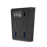 iplay HBP-308 สำหรับ Sony PS5 5 in 1 เกมคอนโซล USB3.0 HUB ตัวขยายการเชื่อมต่อและส่งข้อมูล, สำหรับ Sony PS5