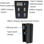 iplay HBP-308 สำหรับ Sony PS5 5 in 1 เกมคอนโซล USB3.0 HUB ตัวขยายการเชื่อมต่อและส่งข้อมูล, สำหรับ Sony PS5