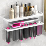 ชั้นวางติดผนังสำหรับ Dyson Airwrap, แบบ A สีดำทอง, แบบ B สีดำทอง, แบบ A สีดำ, แบบ B สีดำ, แบบ C พับลง, แบบ C พับขึ้น