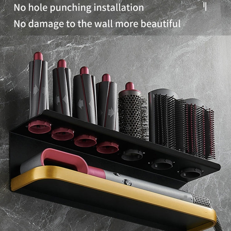 ชั้นวางติดผนังสำหรับ Dyson Airwrap, แบบ A สีดำทอง, แบบ B สีดำทอง, แบบ A สีดำ, แบบ B สีดำ, แบบ C พับลง, แบบ C พับขึ้น