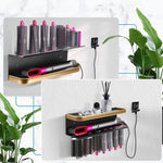 ชั้นวางติดผนังสำหรับ Dyson Airwrap, แบบ A สีดำทอง, แบบ B สีดำทอง, แบบ A สีดำ, แบบ B สีดำ, แบบ C พับลง, แบบ C พับขึ้น