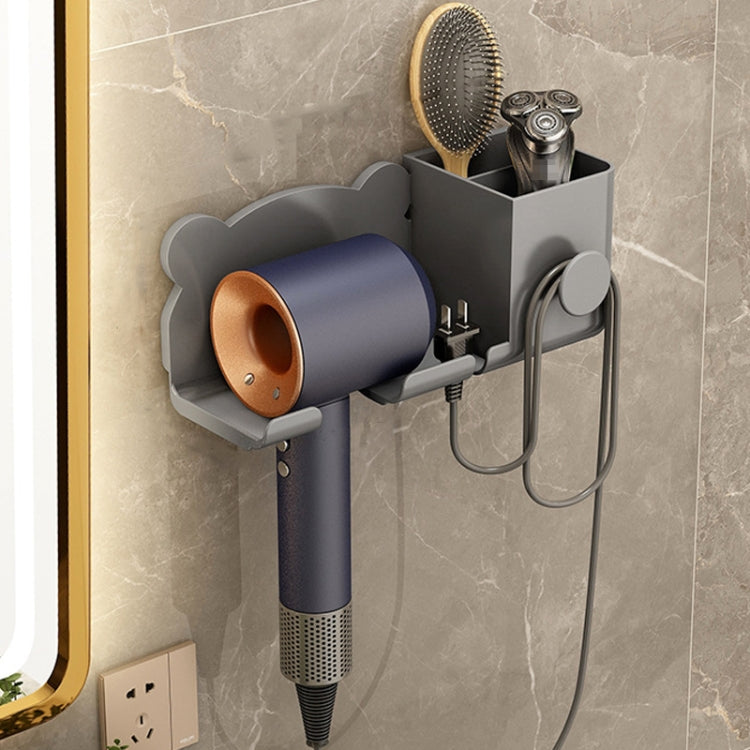 ที่วางเครื่องเป่าผม Dyson ติดผนัง ชั้นวางในห้องน้ำ สีขาวเรียบง่าย สีดำเรียบง่าย สีเทาเรียบง่าย สีขาวอัพเกรด สีดำอัพเกรด สีเทาอัพเกรด
