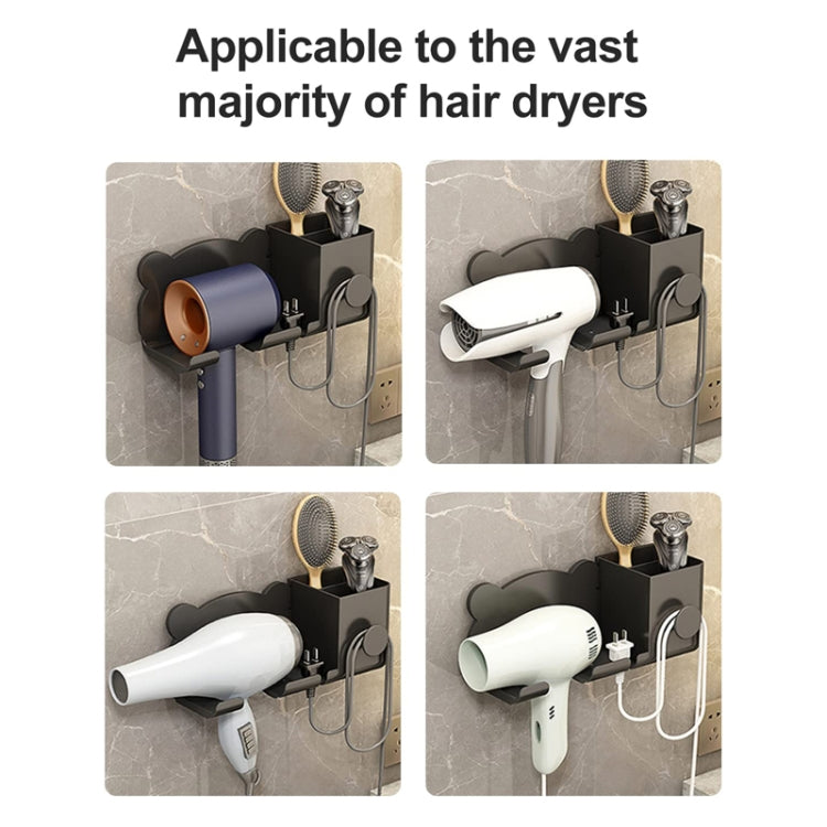 ที่วางเครื่องเป่าผม Dyson ติดผนัง ชั้นวางในห้องน้ำ สีขาวเรียบง่าย สีดำเรียบง่าย สีเทาเรียบง่าย สีขาวอัพเกรด สีดำอัพเกรด สีเทาอัพเกรด