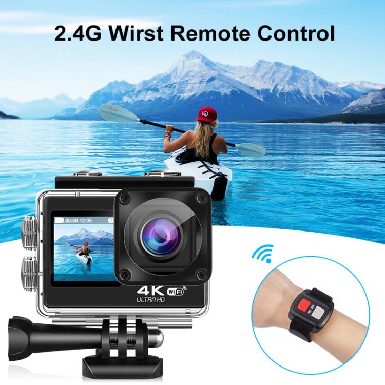 กล้องกีฬากันน้ำกลางแจ้ง WIFI สีหน้าจอคู่ HD 4K รุ่น Q60AR