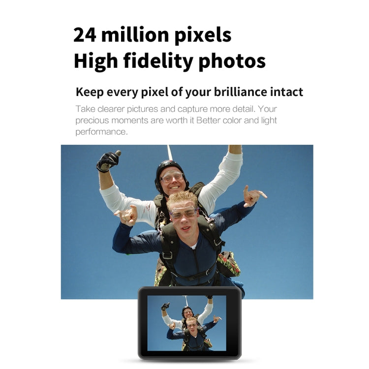กล้องกีฬากันน้ำ IP68 หน้าจอคู่สัมผัสระยะไกล WIFI HD 5K/30FPS ป้องกันสั่น พร้อมการ์ด 64G หรือ 128G