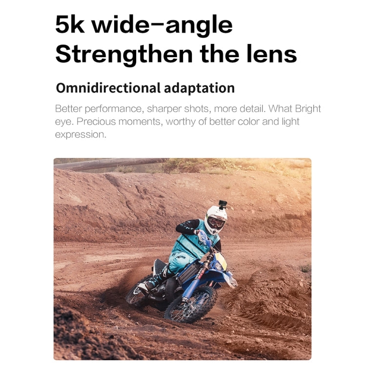 กล้องกีฬากันน้ำ IP68 หน้าจอคู่สัมผัสระยะไกล WIFI HD 5K/30FPS ป้องกันสั่น พร้อมการ์ด 64G หรือ 128G