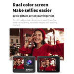 กล้องกีฬากันน้ำ IP68 หน้าจอคู่สัมผัสระยะไกล WIFI HD 5K/30FPS ป้องกันสั่น พร้อมการ์ด 64G หรือ 128G