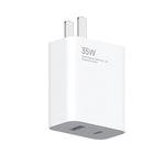 Xiaomi แท้ 35W USB-C+USB-A ชาร์จเร็วแบบพกพา พอร์ตคู่ (1C+1A), ปลั๊ก US, 35W