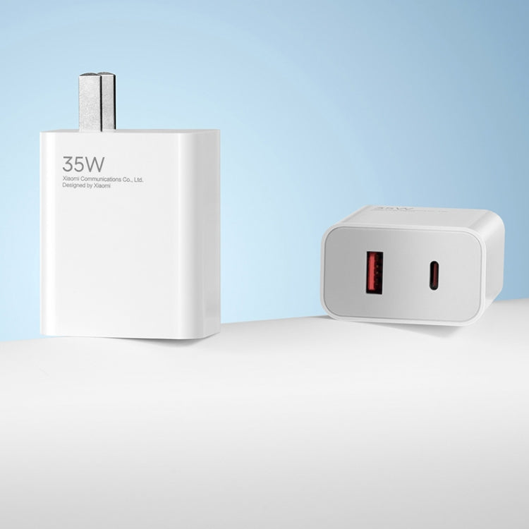 Xiaomi แท้ 35W USB-C+USB-A ชาร์จเร็วแบบพกพา พอร์ตคู่ (1C+1A), ปลั๊ก US, 35W
