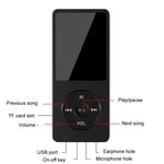 เครื่องเล่นเพลง MP3/MP4 บลูทูธสำหรับนักเรียน พร้อมฟังก์ชันอ่านหนังสืออิเล็กทรอนิกส์, ไม่มีการ์ดความจำ, พร้อมการ์ดความจำ 8GB, 16GB, 32GB, 64GB
