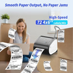 เครื่องพิมพ์ฉลากความร้อนไร้สาย Phomemo D520-BT สำหรับพิมพ์ฉลากจัดส่ง บลูทูธ สำหรับบาร์โค้ดและที่อยู่, US, EU