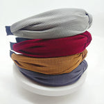 ผ้าคาดผมกว้าง 5 ซม. สีพื้นแบบกด