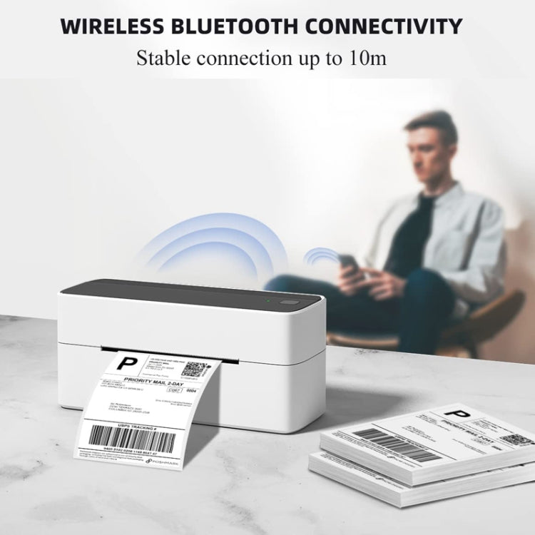 เครื่องพิมพ์ฉลากที่อยู่ Phomemo PM241-BT บลูทูธ เครื่องพิมพ์ฉลากความร้อนสำหรับจัดส่ง, US, EU