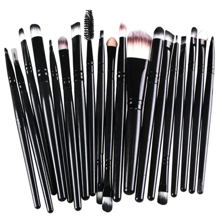 20pcs/set Wooden Handle Makeup Brush Set Beauty Tool Brushes, Coffee, Gold+Black, Black+White, Full Black, Black+Coffee, Brown+White, Gold+Pink, Brown+Green, Brown+Pink, Brown+Black, Gold+White, Gold+Green, Black+Green, Black+Pink, Brown+Purple        ...
