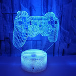จอยเกม 3D พร้อมไฟ LED สีสันสามมิติ ฐานสัมผัสสีดำ, ฐานสัมผัสลายแตก, ฐานสัมผัสสีดำ+รีโมท, ฐานสัมผัสลายแตก+รีโมท